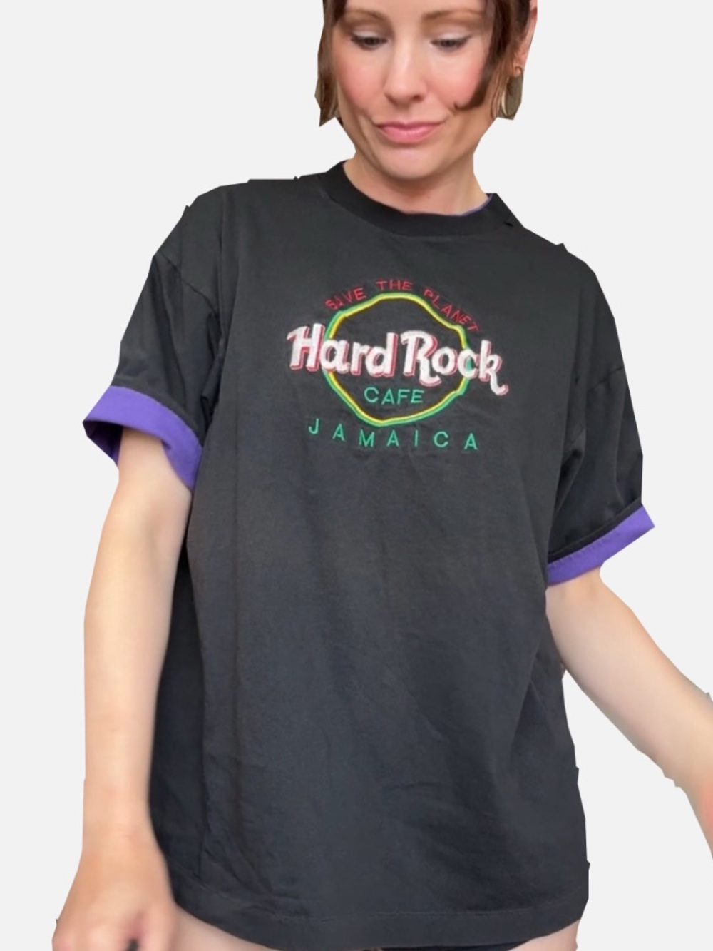 Vtg hard rock Jamaica t